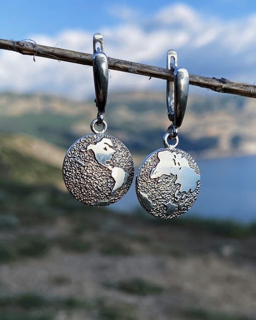 Серьги планета